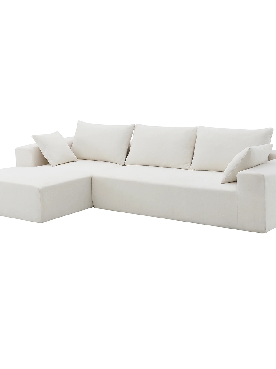 109" Modular Sectional Sofa, L Shaped Modern Couch Upholstered Sleeper Sofa Mini