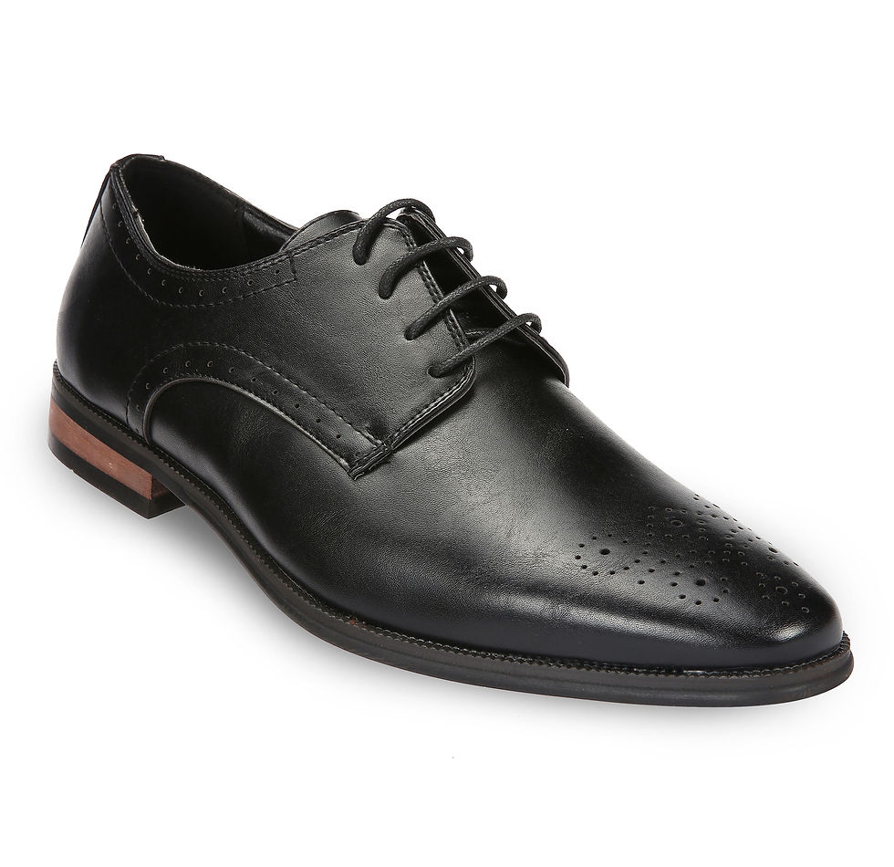 black lace-up men's dress shoes