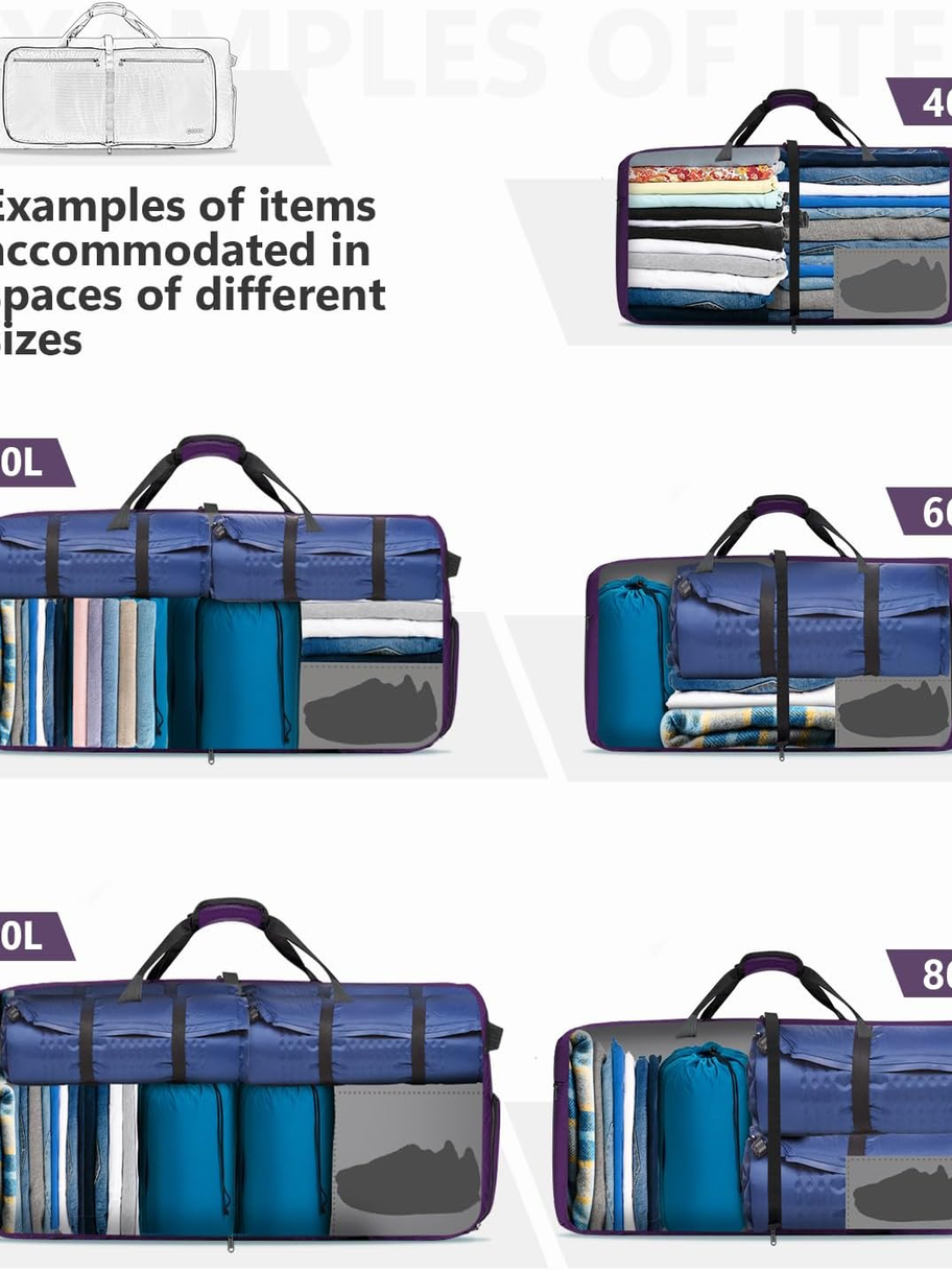 If you will plan to travel by air, the 40L must be chosen. If you are planning a weekend trip, the 60L can meet your needs