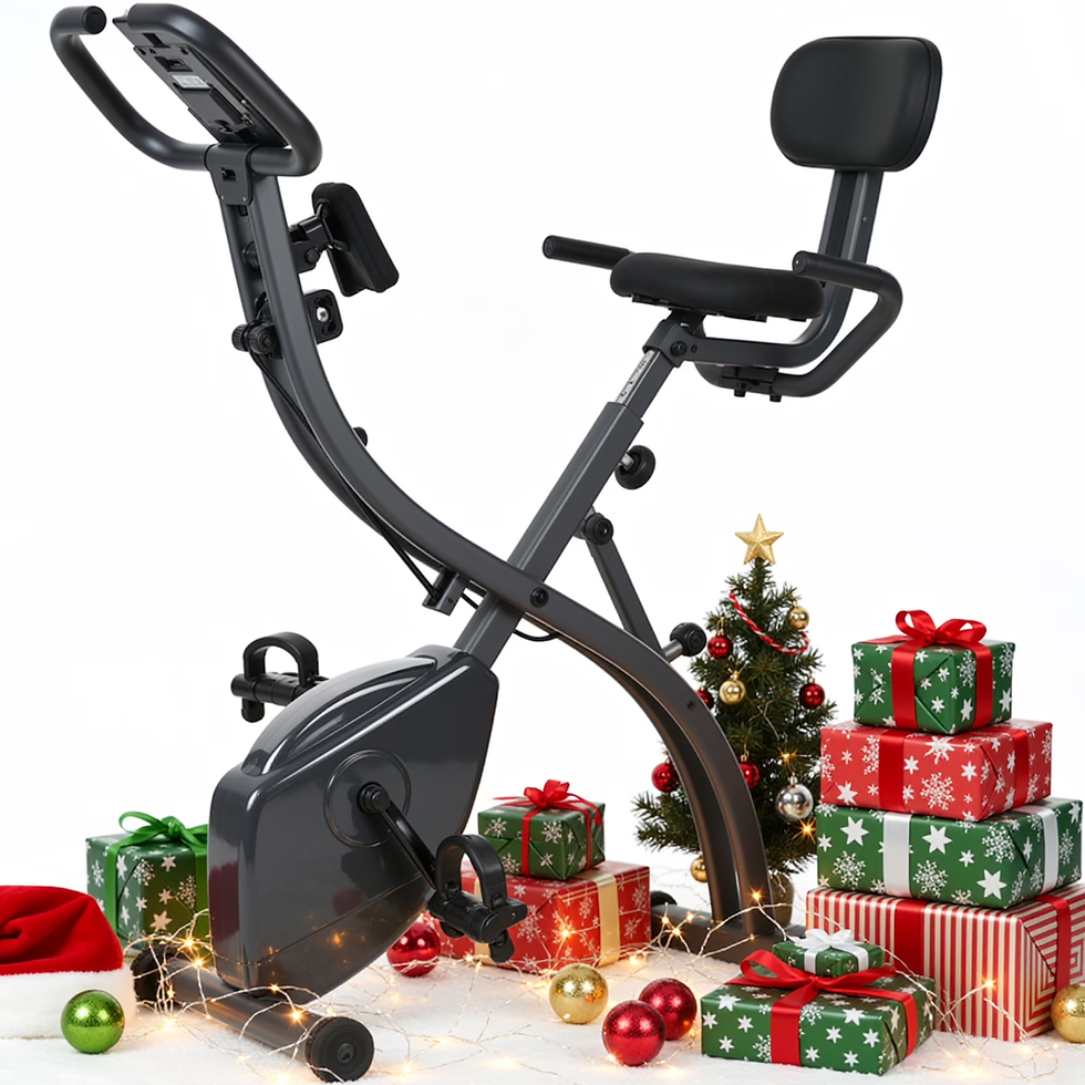 3 in 1 Exercise Bike Quiet Folding Magnetic Stationary Exercise Bikes with Arm R