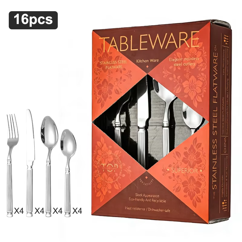 ODMS-16/24Pcs High Grade Mirror Durable Event Hotel Knife Spoon Fork St