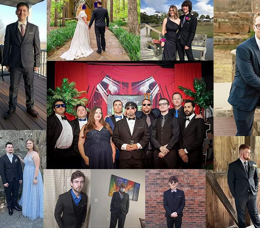 Men'S 3 Pieces Suit Elegant Solid One Button Slim Fit Single Breasted Party Blaz