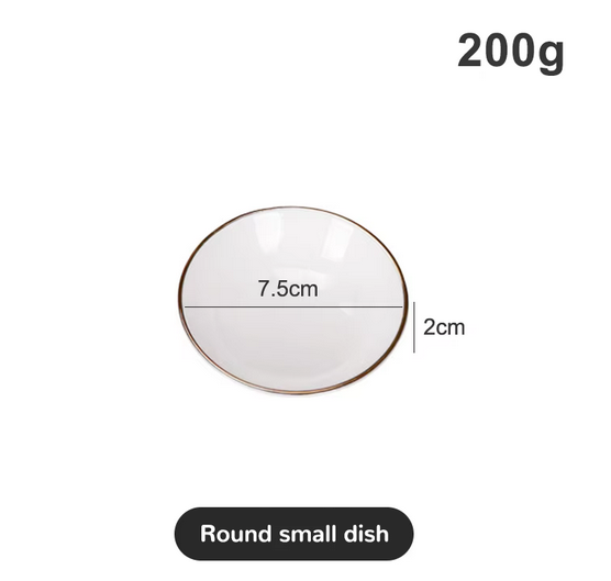 A - ODMS Bulk Porcelain Bone China Chopsticks Rest White Gold Rim Ceramic Sm