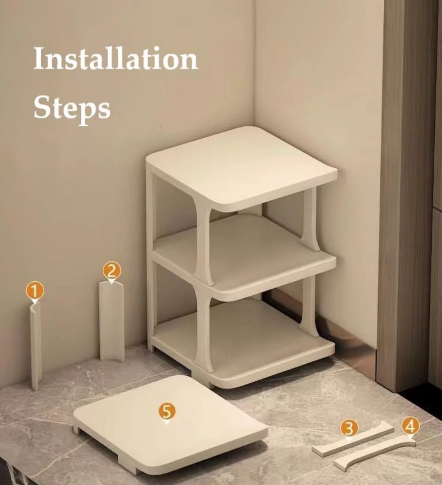 8 Tiers Combination Shoe Rack, Plastic Stackable Shoe Rack Storage Organizer Whi