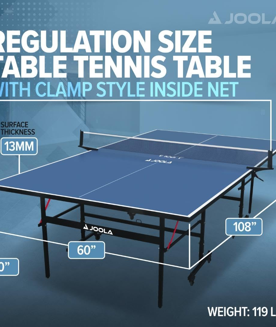 inside Professional MDF Indoor Ping Pong Table with Quick Clamp Table Tennis Net