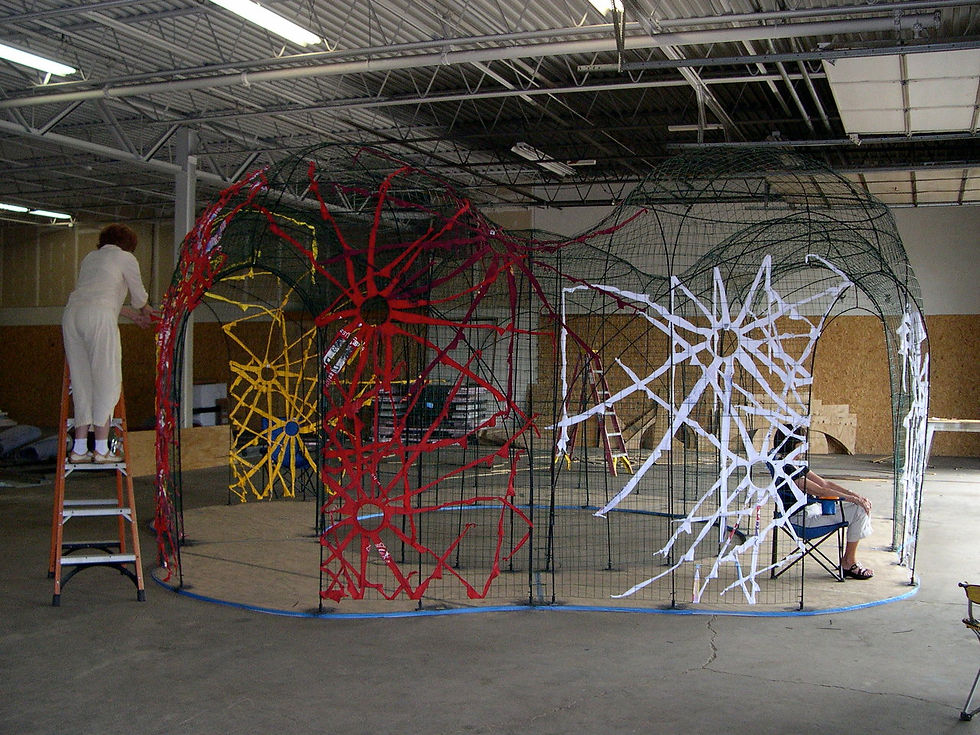 Weaving begins in large warehouse