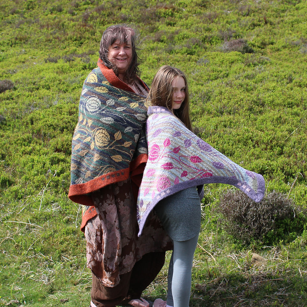 Thumbnail: Rosa Shawl - knitting pattern to create artwork shawl with stunning patterns.