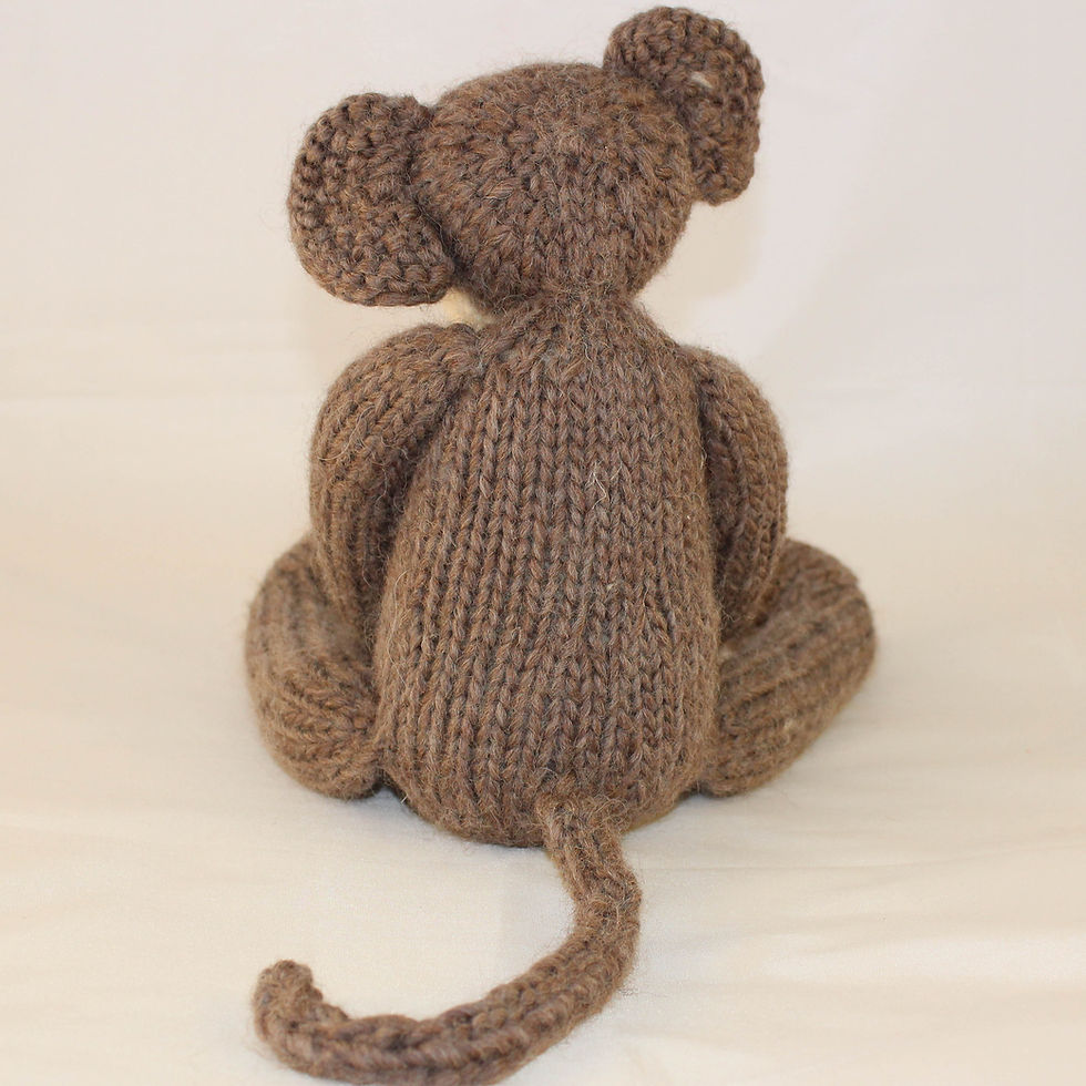 Thumbnail: Knitting Pattern for Mischief Monkey - a softie knitted monkey.