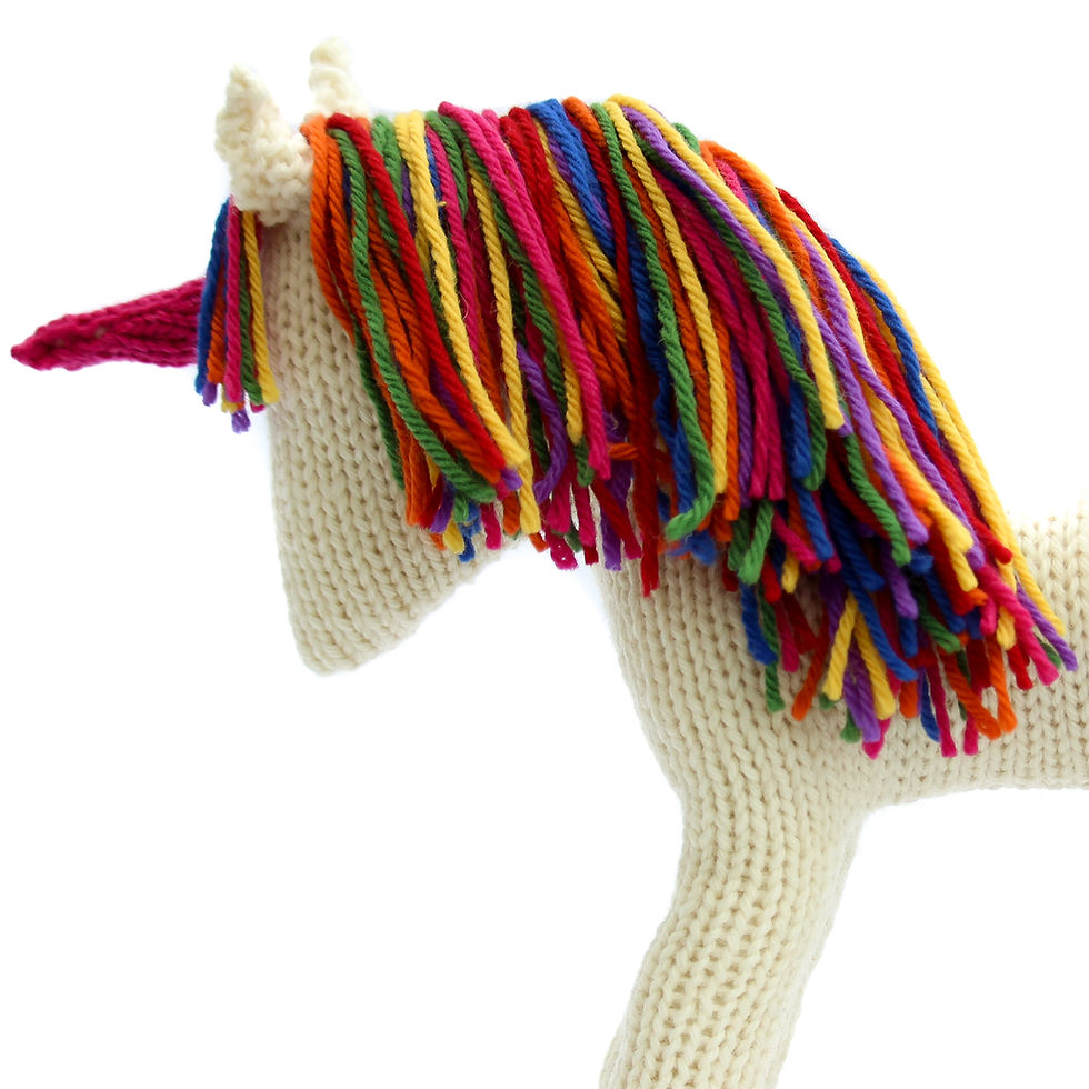 Thumbnail: KNITTING PATTERN: Waldorf inspired Unicorn Softie Toy.