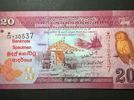 Modern Notes Of Sri Lanka, The Serendib Scops Owl: 20 Rupees (Sri Lanka, 2010)-Reference