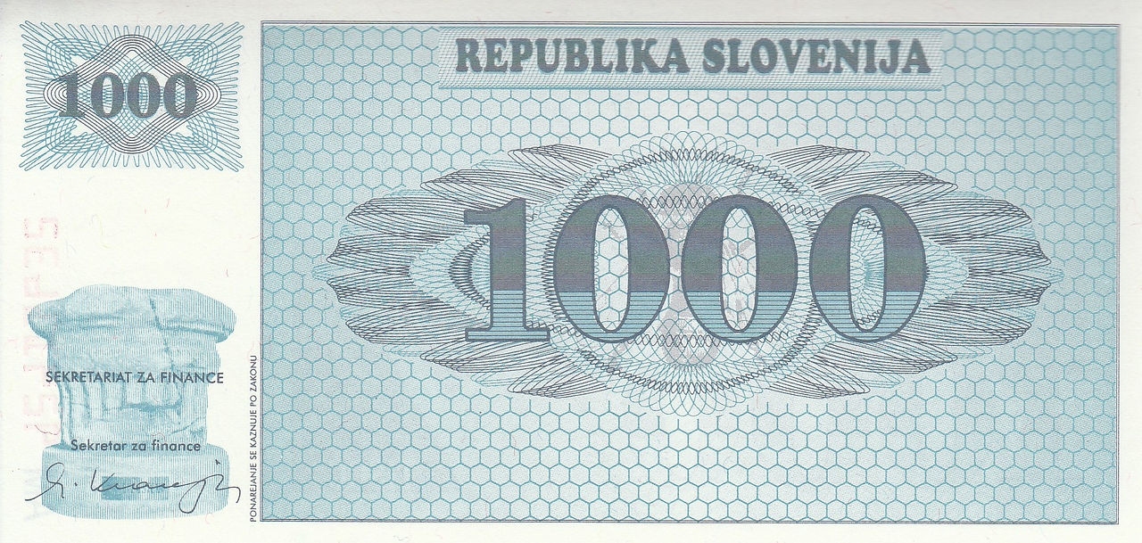 1000 Tolarjev-Reverse
