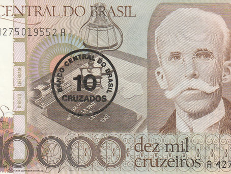 Rui Barbosa, The Great Abolitionist-Redux: 10 Cruzados (Brazil, 1985)-Article Variant