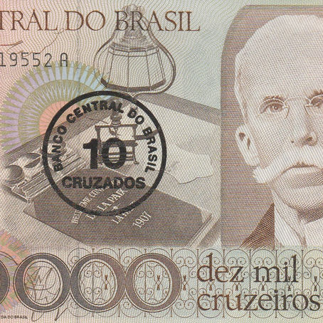 Rui Barbosa, The Great Abolitionist-Redux: 10 Cruzados (Brazil, 1985)-Article Variant
