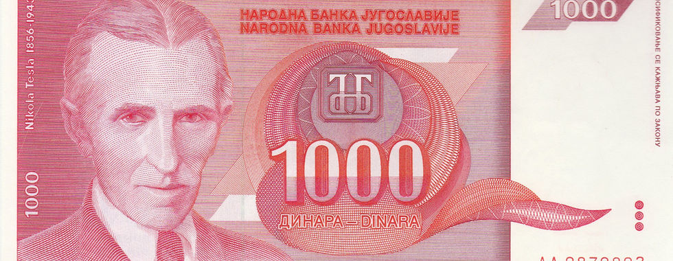 1000 Dinara (Yugoslavia, 1992)-Observe