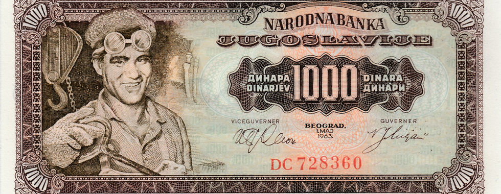 1,000 Dinara (Yugoslavia, 1963)-Observe