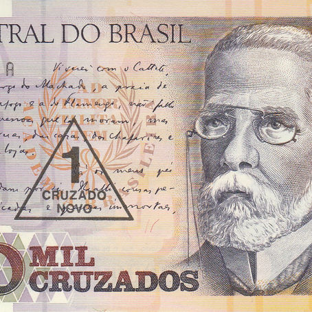De Assis, Pioneer Of Brazilian Literature: 1 Cruzado Novo (Brazil, 1989)-Article Variant