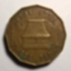 Fijian 3 Pence observe designed by James Berry.
