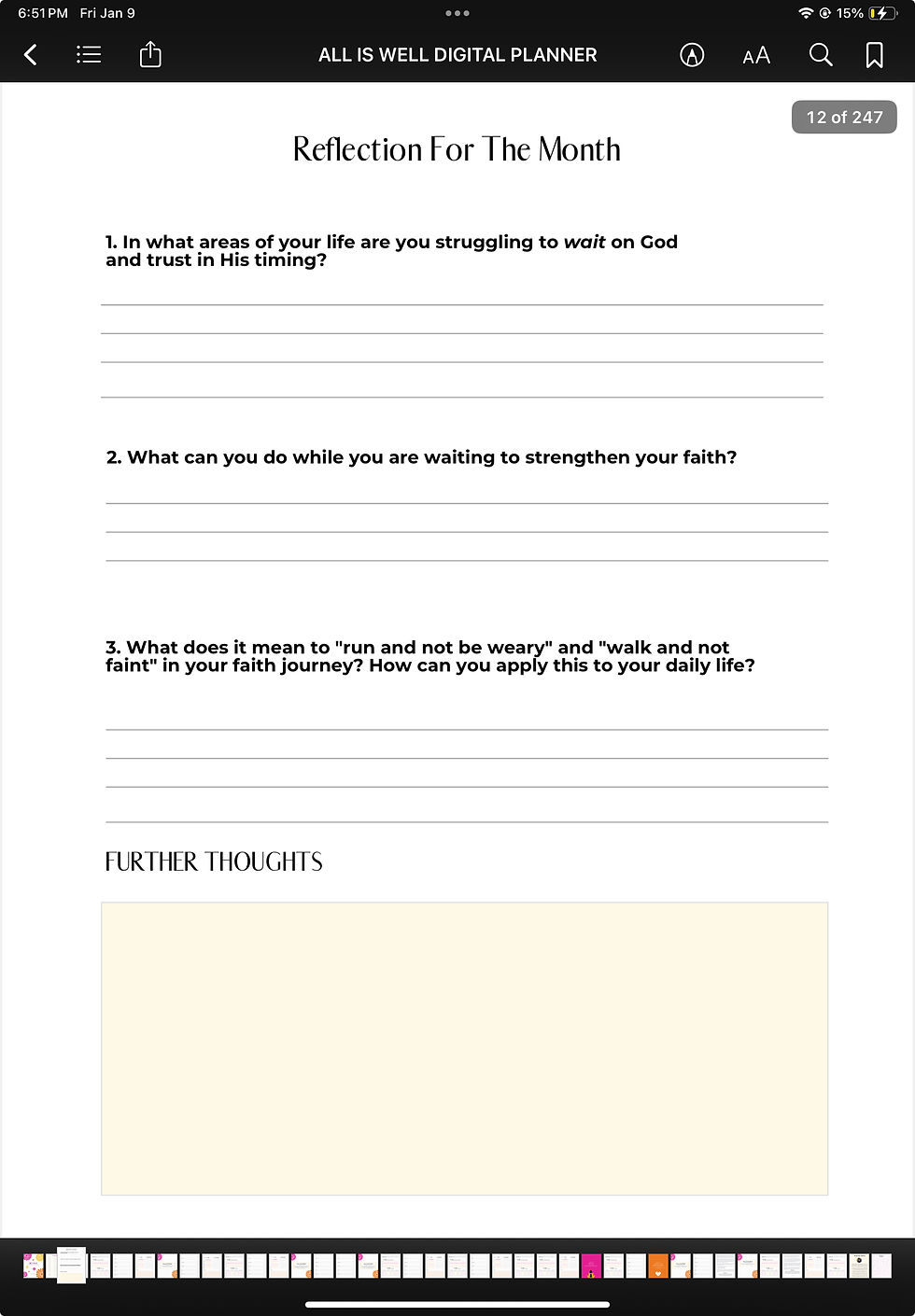 Thumbnail: All is Well Digital Devotional and Planner