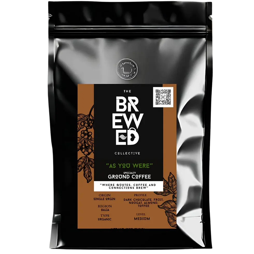 Freshly roasted specialty coffee from The Brewed Collective for Coffee Bae mobile coffee catering in Dallas-Fort Worth.