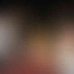 Human dog-man and human hen-woman cover their eyes, both kneeling, dog peeking