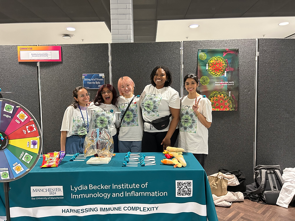 Lydia and Mang bring immunology to the community at the Universally Manchester Festival