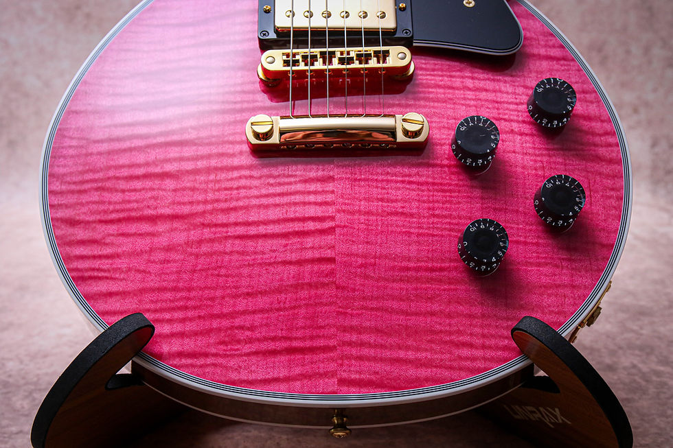 Thumbnail: GIBSON USA Custom Shop Dealer Select Les Paul Custom AAA+ "Trans Pink + Ebony"