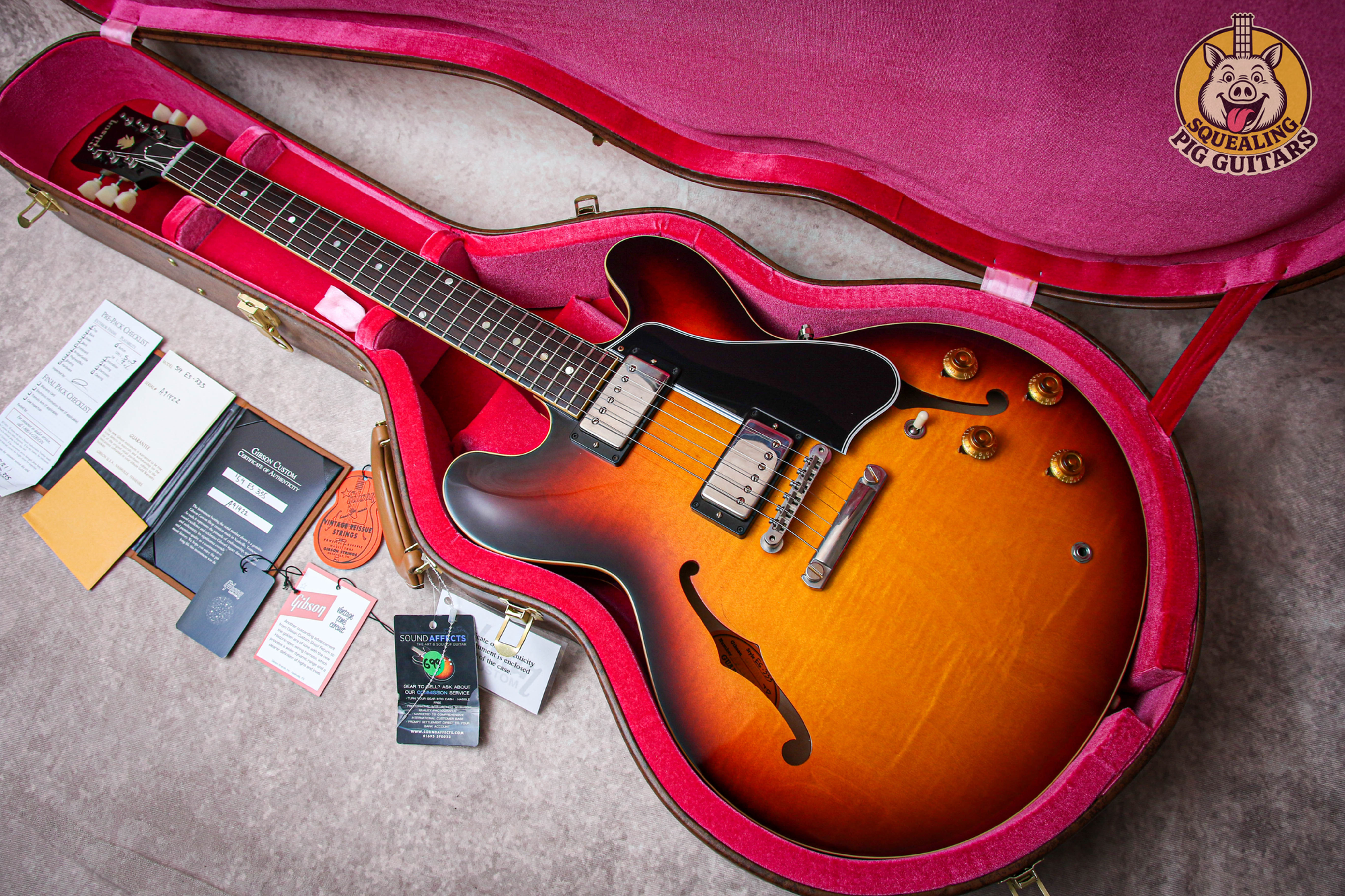 GIBSON USA Custom Shop '59 ES-335 Reissue "Vintage Burst + Rosewood" (2021)@