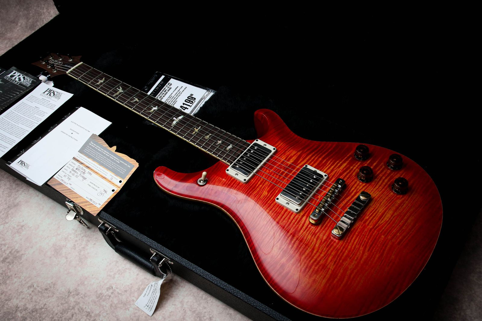 PRS USA Paul Reed Smith McCarty 594 10 Top "Blood Orange Gloss + Rosewood"