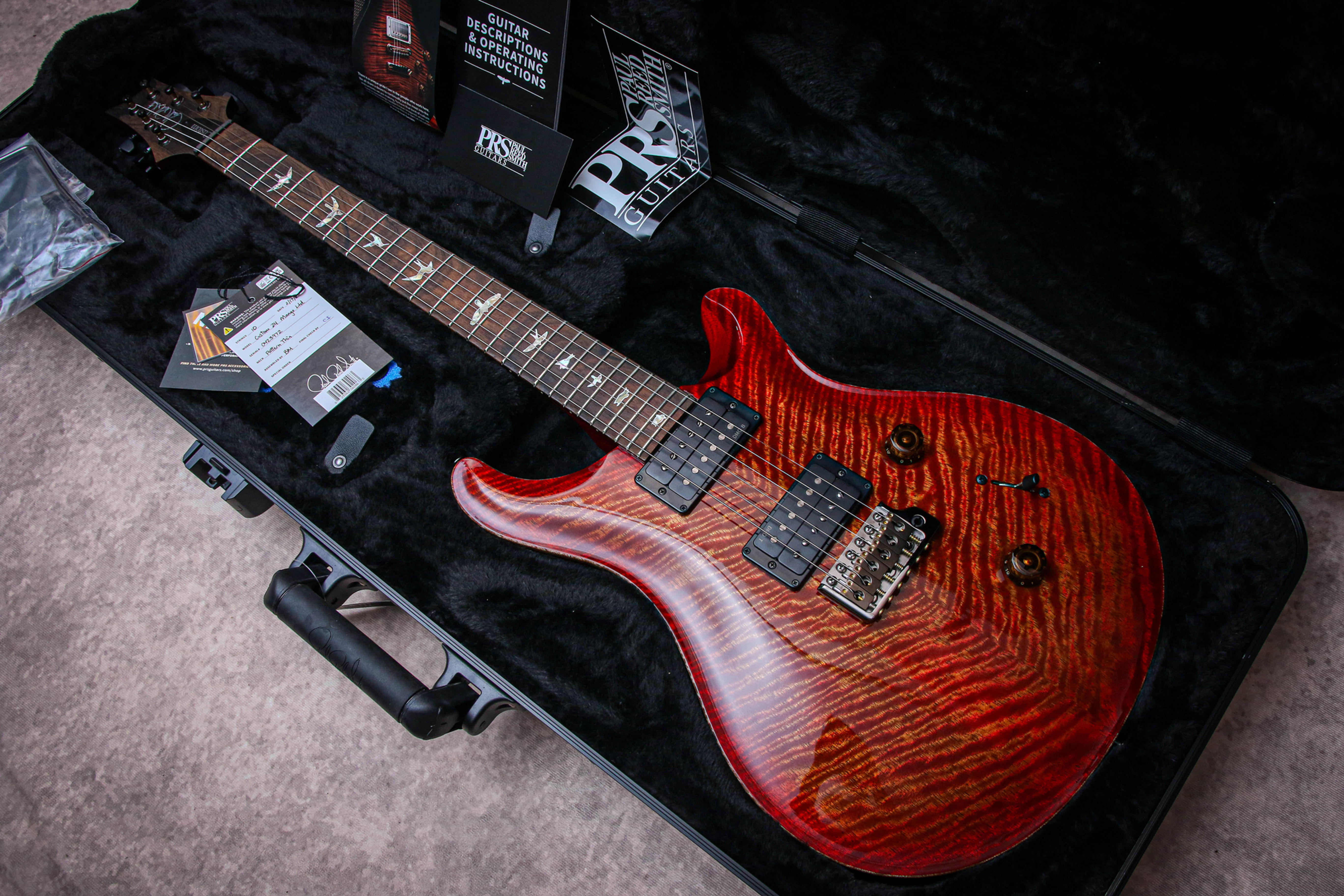 PRS USA Paul Reed Smith Custom 24 Ltd Ed. Mango Top #1 of 200 "Blood Orange"