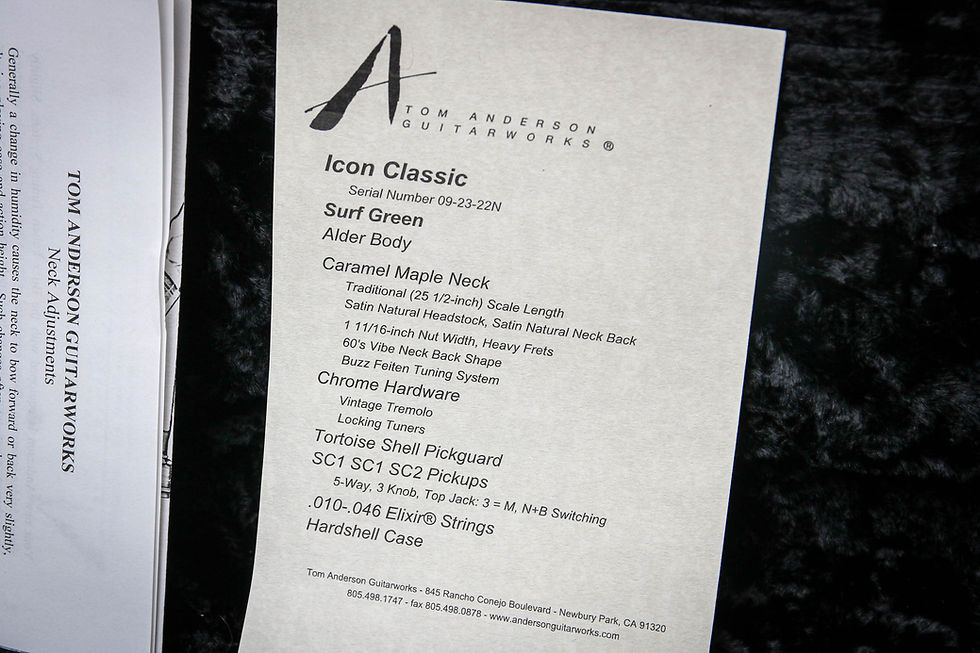 Thumbnail: TOM ANDERSON USA Guitar Works Icon Classic "Surf Green + Maple" (2022)