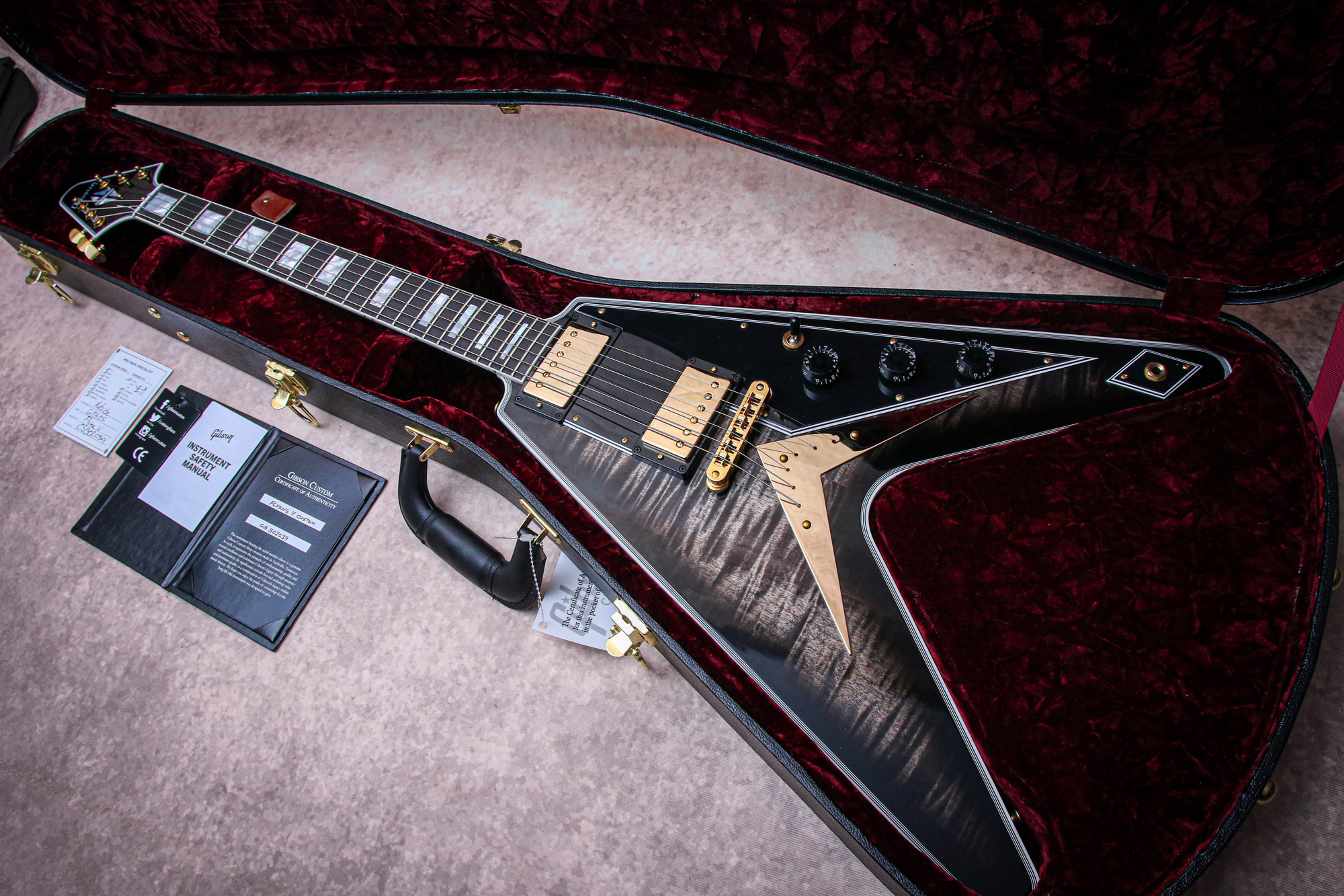 GIBSON USA Custom Shop M2M Flying V Custom "Cobra Burst + Ebony" (2026)