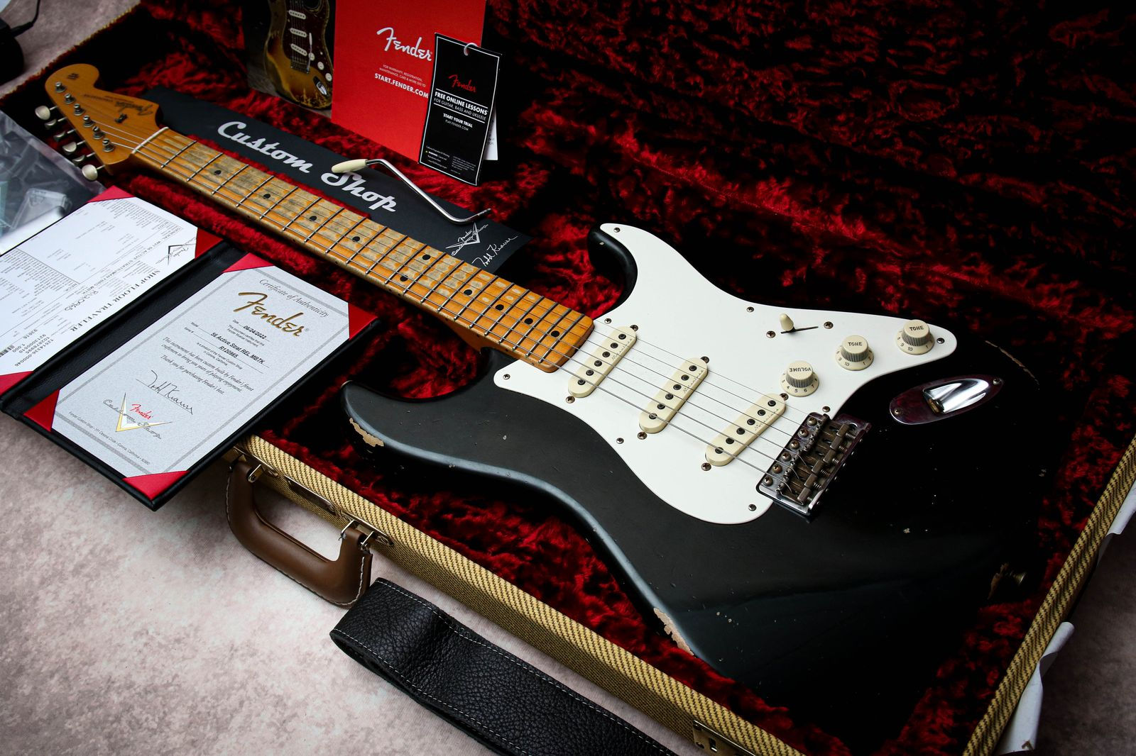 FENDER USA CS Mastertbuilt 56' Reissue Active Stratocaster Relic * Todd Krause