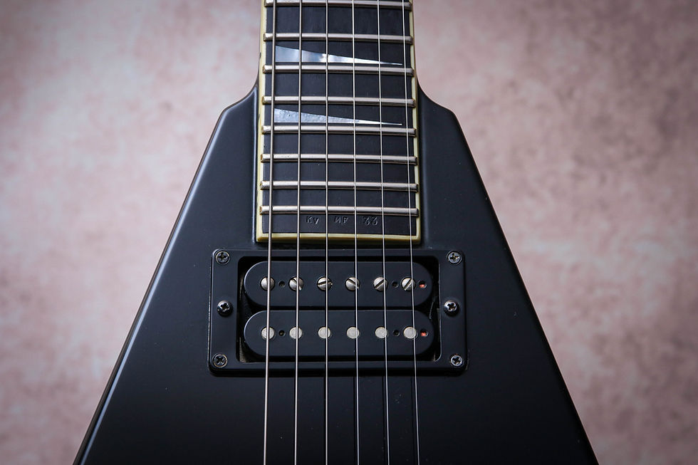 Thumbnail: JACKSON USA Signature Dave Mustaine King V Custom 33 of 150# Black Metal Flake