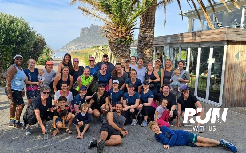 Run with Rogan group photo outside Velocity gym Hout Bay