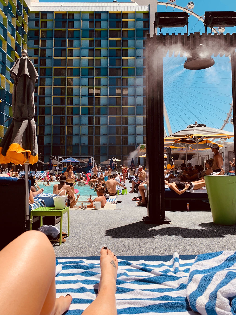 Pool view at The LINQ Hotel, Las Vegas.