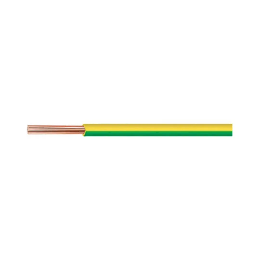 Cable Monopolar Libre De Halógenos | Verde-Amarillo | 10AWG | HELUKABEL | 51796