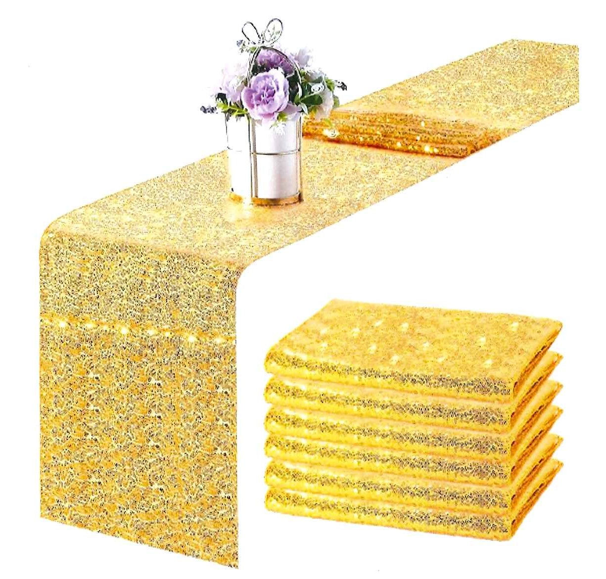 Sequin Gold Table Runners Gold