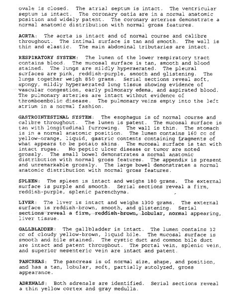 Dylan Klebold autopsy p. 5 gastrointestinal system