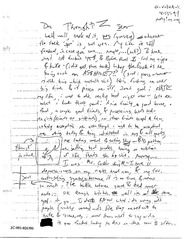 Dylan Klebold's Journal part 1 Columbine Guide Sue Klebold