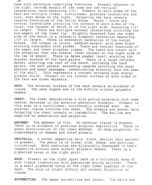 Eric Harris autopsy p. 3 extremities