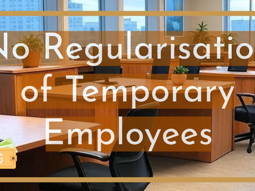 SC Clear Message on Regularisation of Temporary Appointments