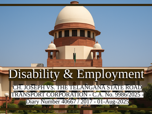Job Denied Due to Disability? SC Backs Colour-Blind Driver’s Right to Alternate Work