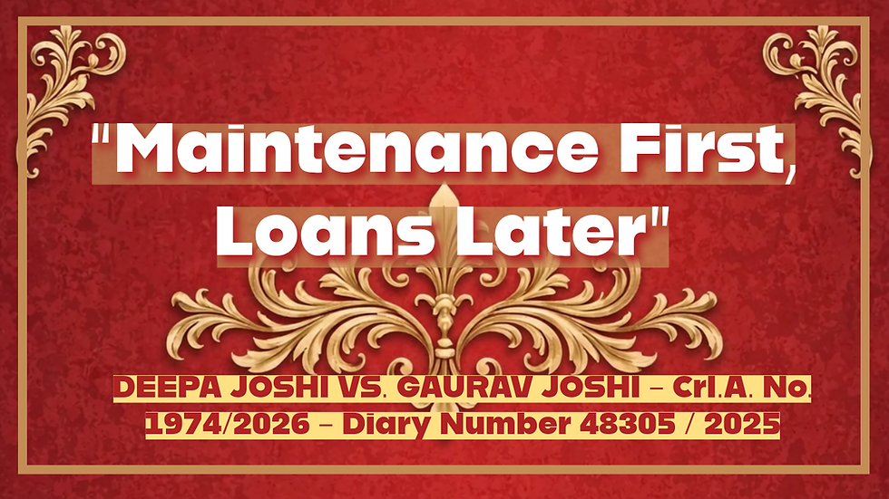 Financial Deductions Cannot Reduce Maintenance Liability