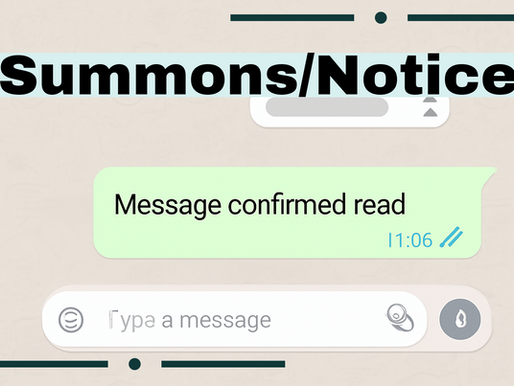 The Legal Validity of Serving Summons via WhatsApp