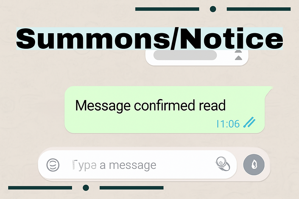 The Legal Validity of Serving Summons via WhatsApp