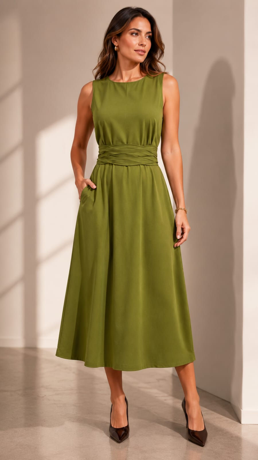 Miniatura: Vestido S/MG com Cinto Bordado 26-308