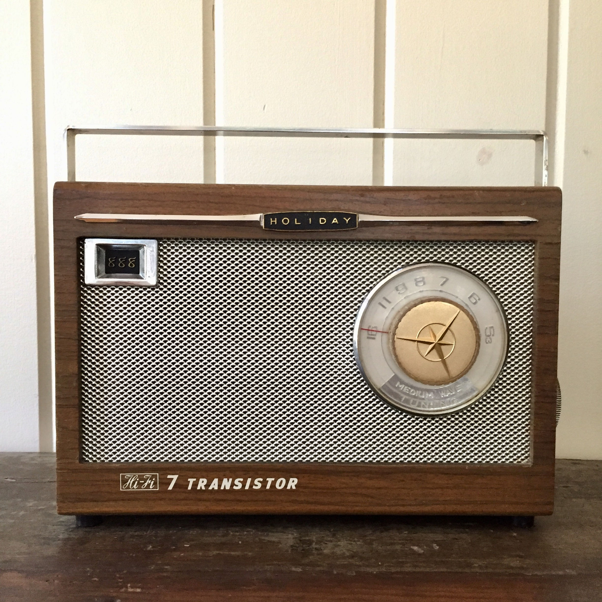 vintage Holiday transistor radio