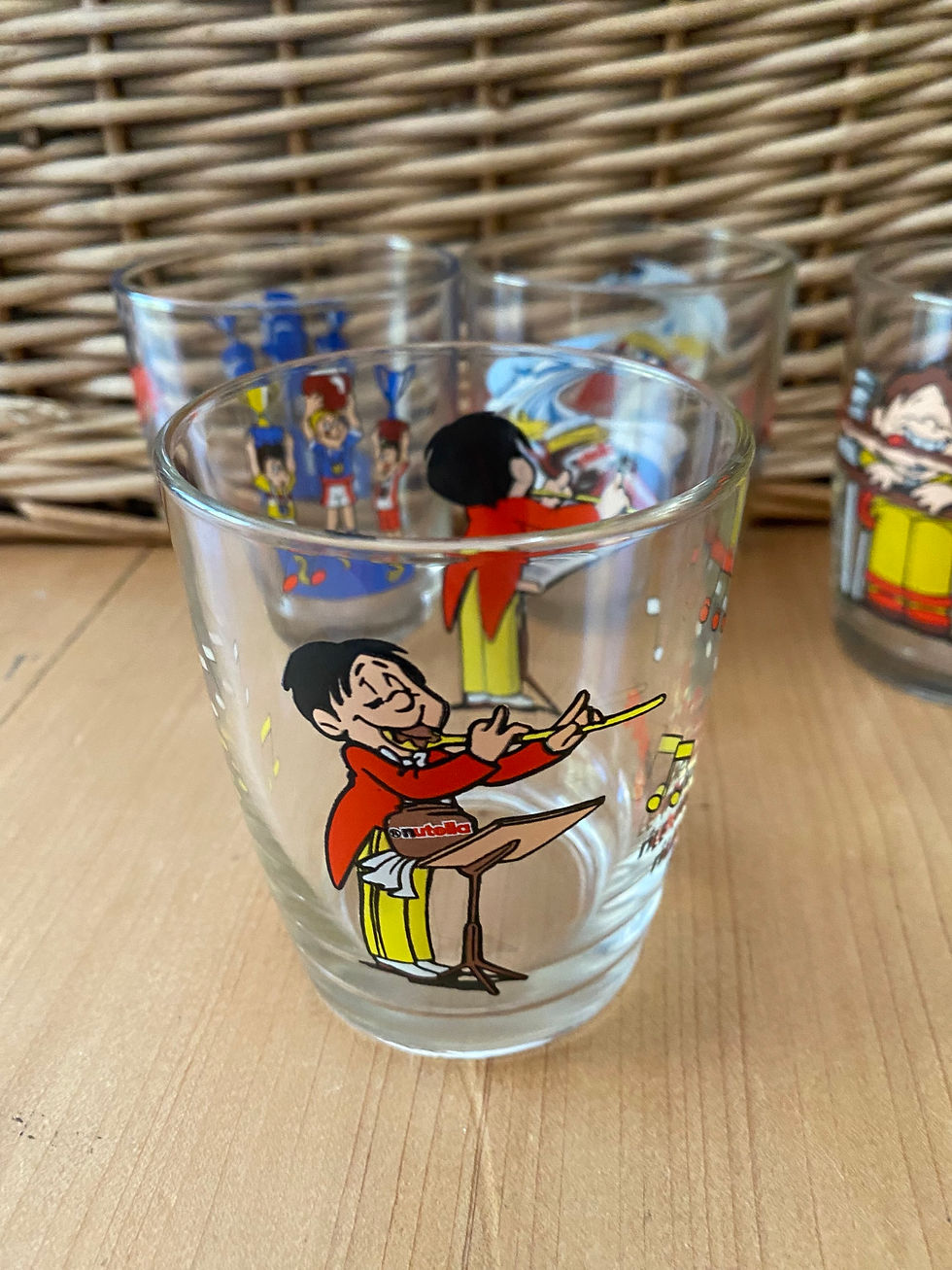 Miniature : Lot de 9 verres à nutella vintage