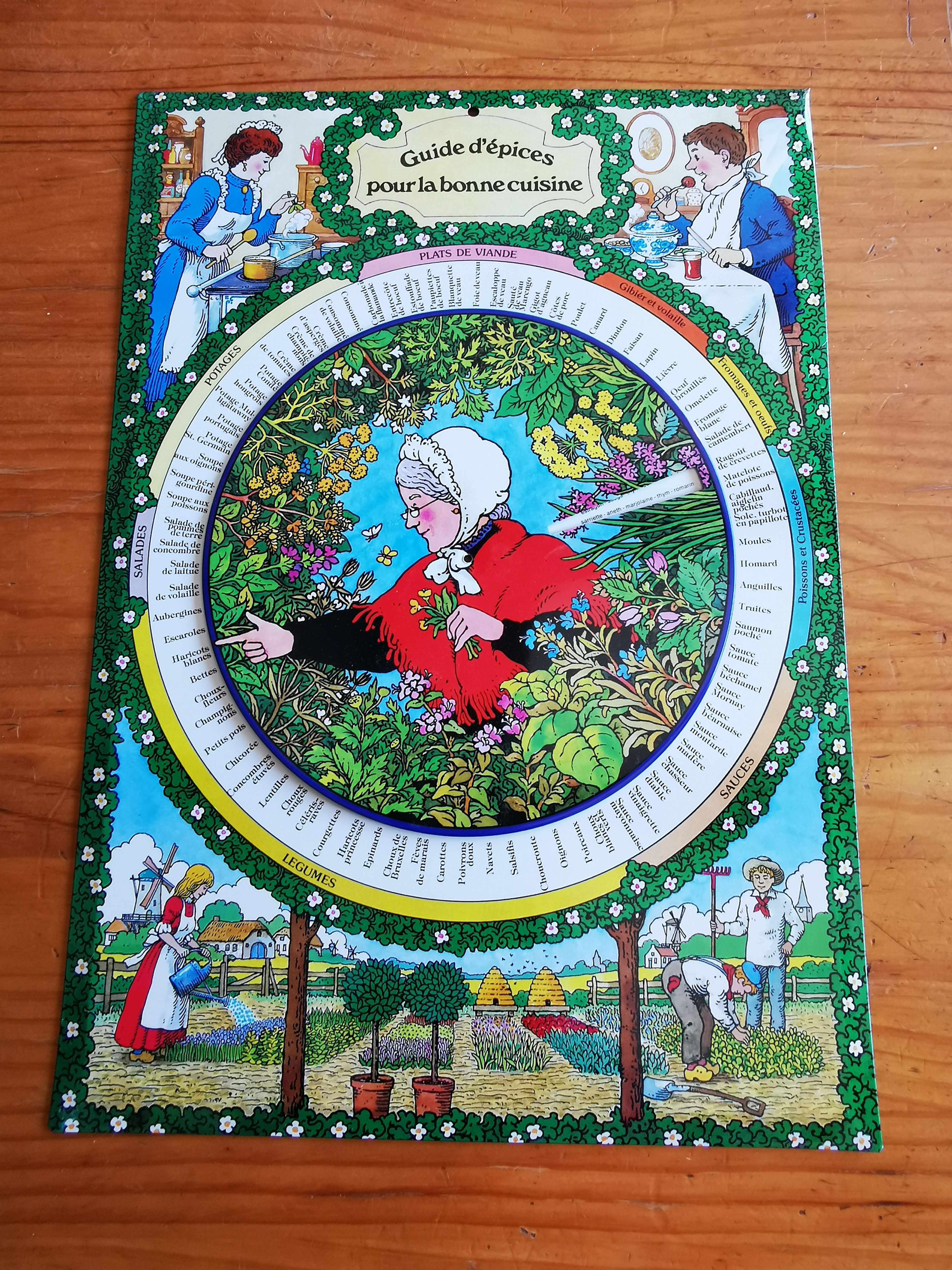 Plaque emaillee guide des epices 