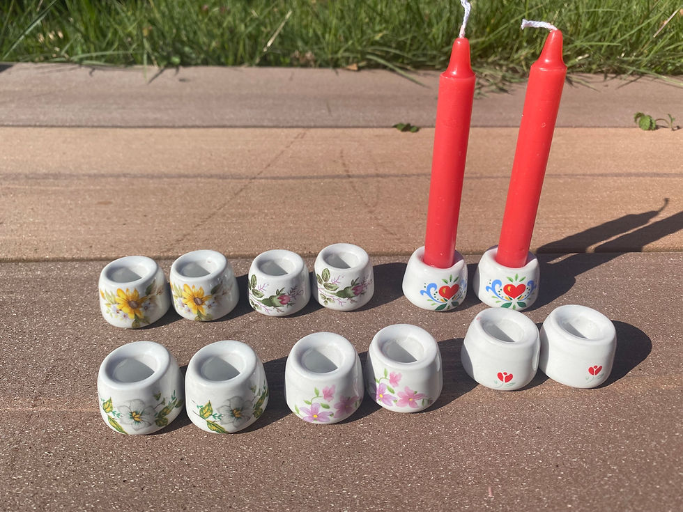Miniature : 12 mini bougeoirs 